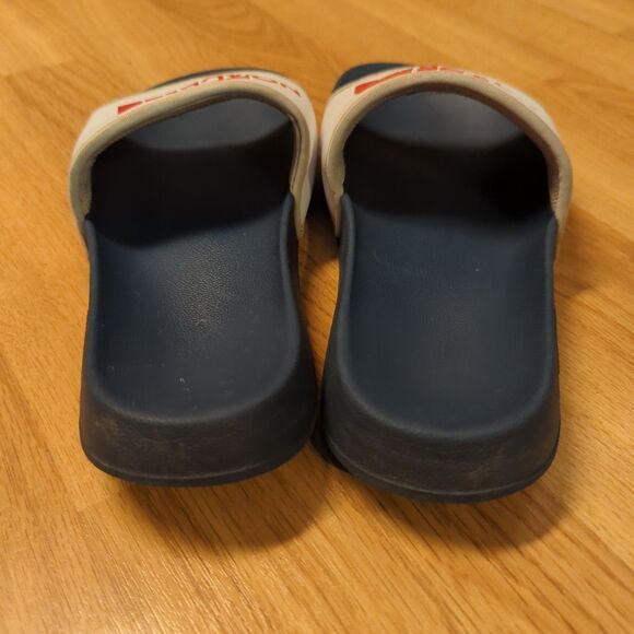 The North Face Slides Sandals Womens 9 White Blue Slip On Open Toe Comfort - Picture 3 of 7